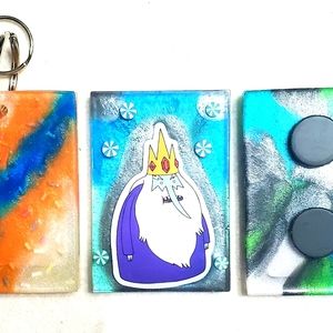 Adventure Time Ice King handmade Keychain or Fridge Magnet "Your Choice"